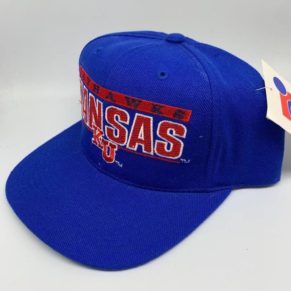 Vintage Kansas University Jayhawks Sports Specialties Wool Hat Snapback New Men - Picture 2 of 9